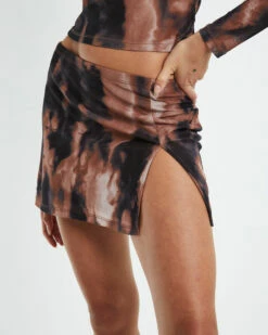 Amina Low RIse Split Mini Skirt Multi -Insight Shop 9 18832